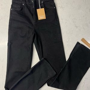 Reformation Liza Slit Hem Ultra High Rise Straight Long Jeans